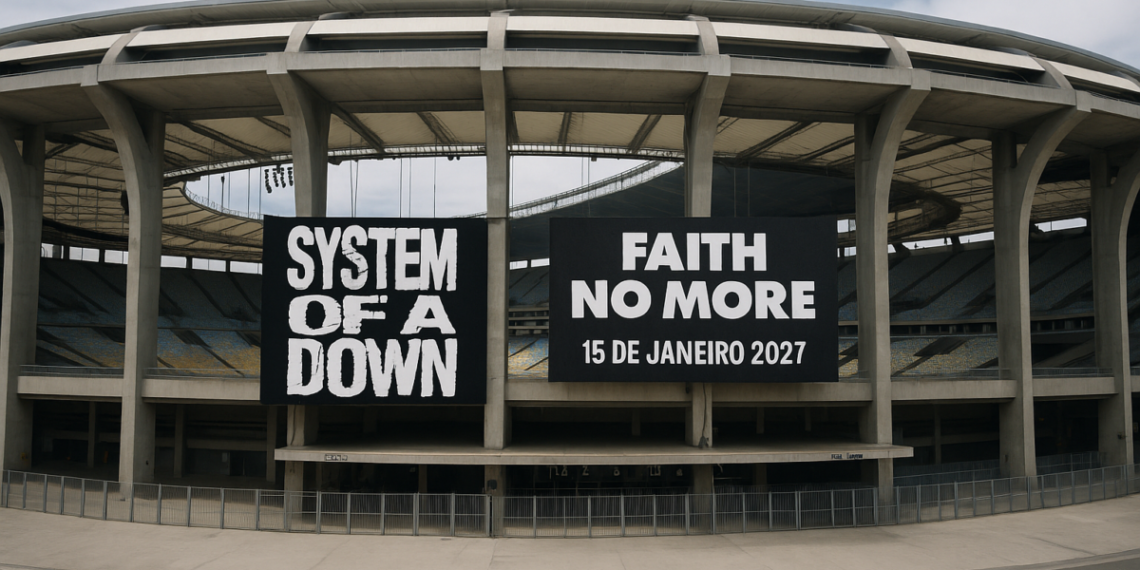 System of a Down e Faith no More se apresentam no Maracanã em 2027